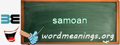 WordMeaning blackboard for samoan